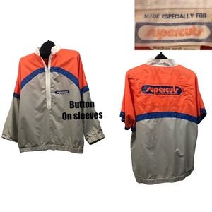 1980s Novelty Advertisement Wind Breaker Coat / Men's Medium *